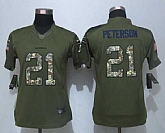 Women Nike Limited Arizona Cardinals #21 Peterson Green Salute To Service Jersey,baseball caps,new era cap wholesale,wholesale hats
